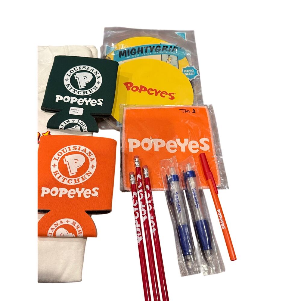 Popeyes Louisiana Kitchen Popeyes Chicken Promotional Pack 16 Items Included - Picture 9 of 9
